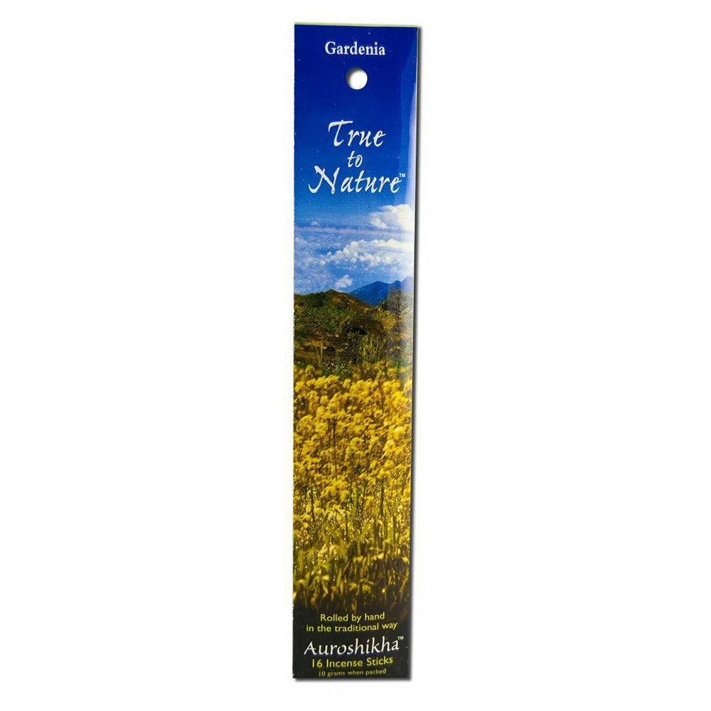 Auroshikha Gardenia Incense Sticks for Fresh Floral Aroma and Relaxing Home Fragrance 10g, 16Sticks